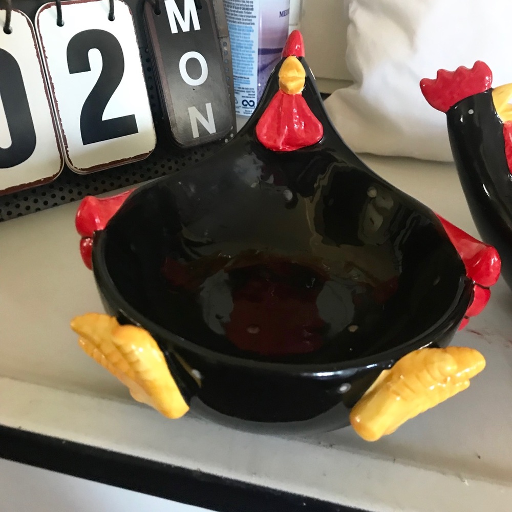 Set of 2 Chicken Snack Bowls